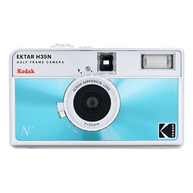 Kodak EKTAR H35N Compacte camera (film) 35 mm Blauw, Zilver