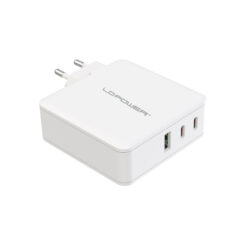 LC-Power LC-GAN-100 oplader voor mobiele apparatuur Universeel Wit AC Snel opladen Binnen
