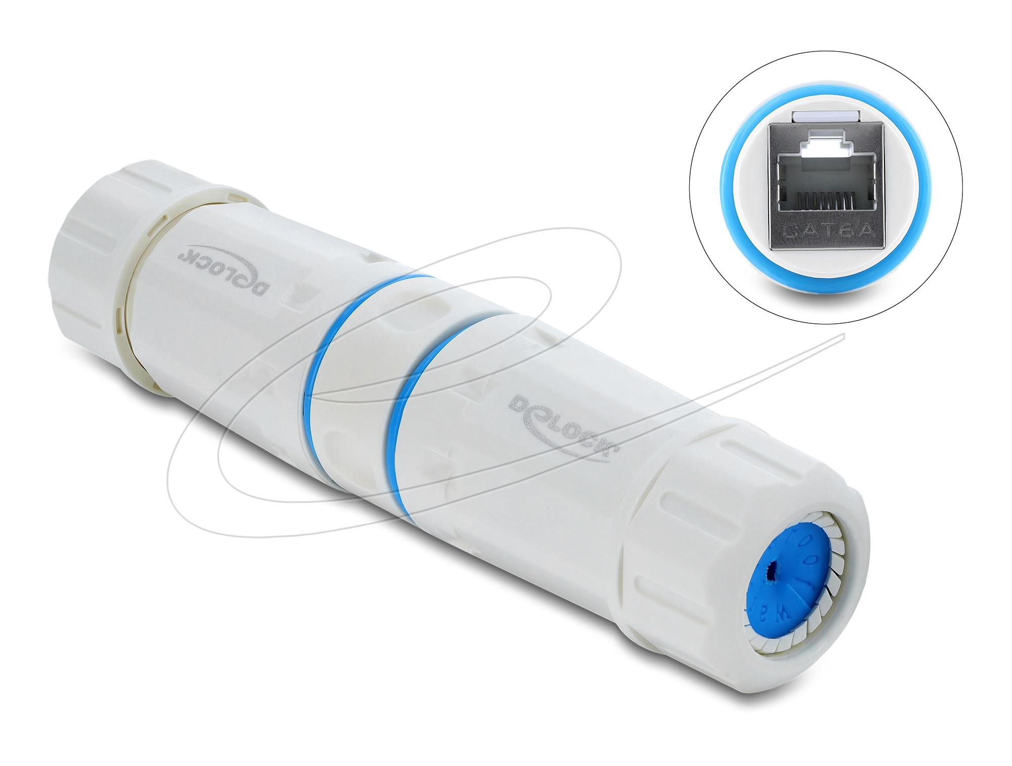 DELOCK Kabelverbinder RJ45 Bu > Bu Cat.6A M23.5 x 1,5mm IP68
