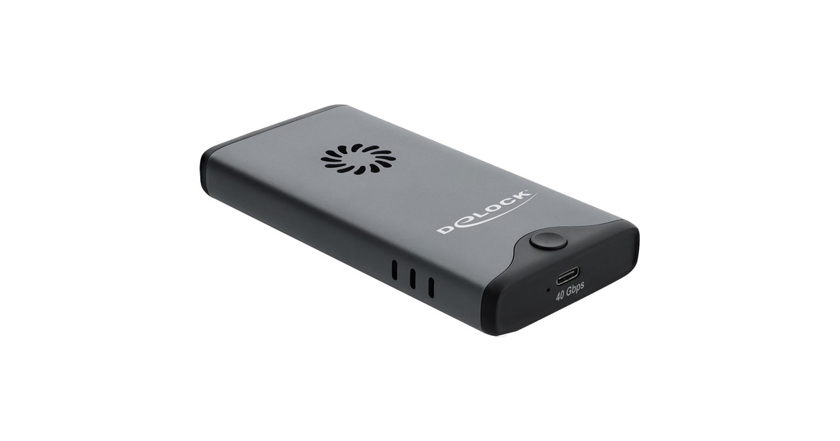 DELOCK USB-C 40 Gbps Behuizing 1x M.2 NVMe PCIe SSD met koeler