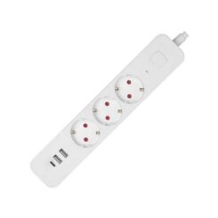 Entac ESES1.5G3-1.5-SW-2UA1UC power uitbreiding 1,5 m 3 AC-uitgang(en) Binnen Wit