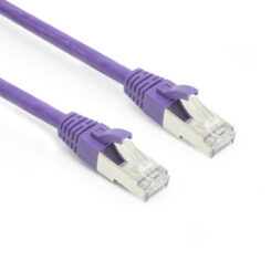 ACT Paarse 0,25 meter SFTP CAT6A patchkabel snagless met RJ45 connectoren