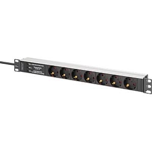 Digitus DN-95441 energiedistributie 7 AC-uitgang(en) 1U Zwart, Zilver