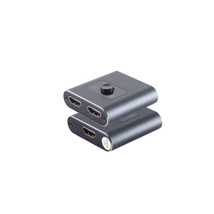Shiverpeaks HDMI schakelaar 2x1 bidirektional 4K2K Metall