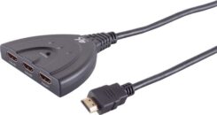 shiverpeaks SP05-02001 HDMI kabel 0,5 m HDMI Type A (Standaard) 3 x HDMI Zwart