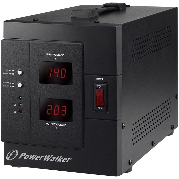 PowerWalker AVR 3000 SIV FR spanningregelaar 1 AC-uitgang(en) 110-280 V Zwart