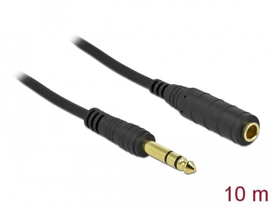 DeLOCK 86766 audio kabel 10 m 6.35mm Zwart
