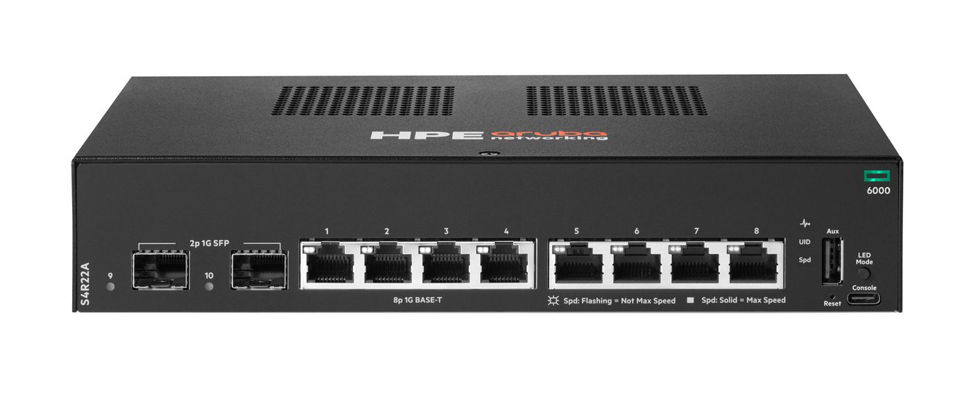 HPE Aruba Networking CX 6000 8p 10M/100M/1G 2p SFP 1G Switch