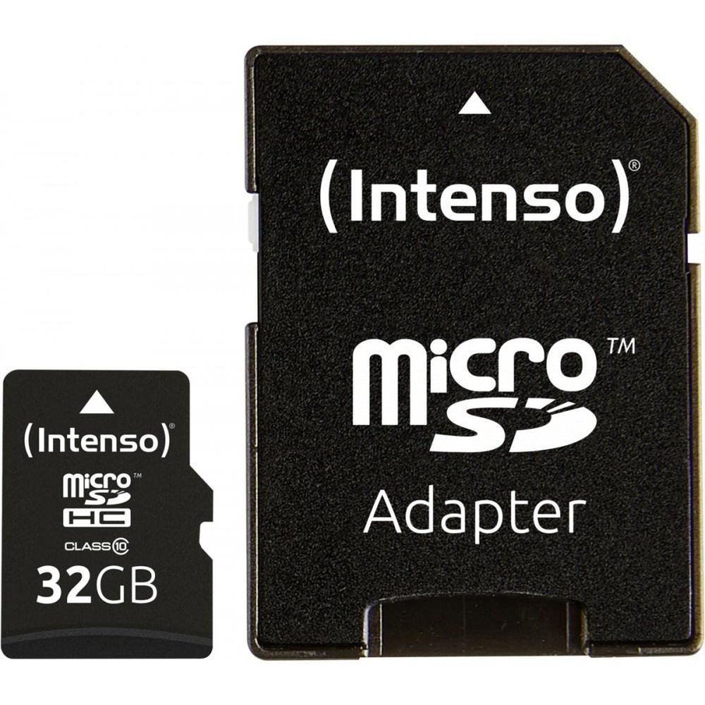 INTENSO MICROSD CARD CLASS 10 GEHEUGENKAART MET 32GB OPSLAGCAPACITEITGESCHIKT ALS SDHC