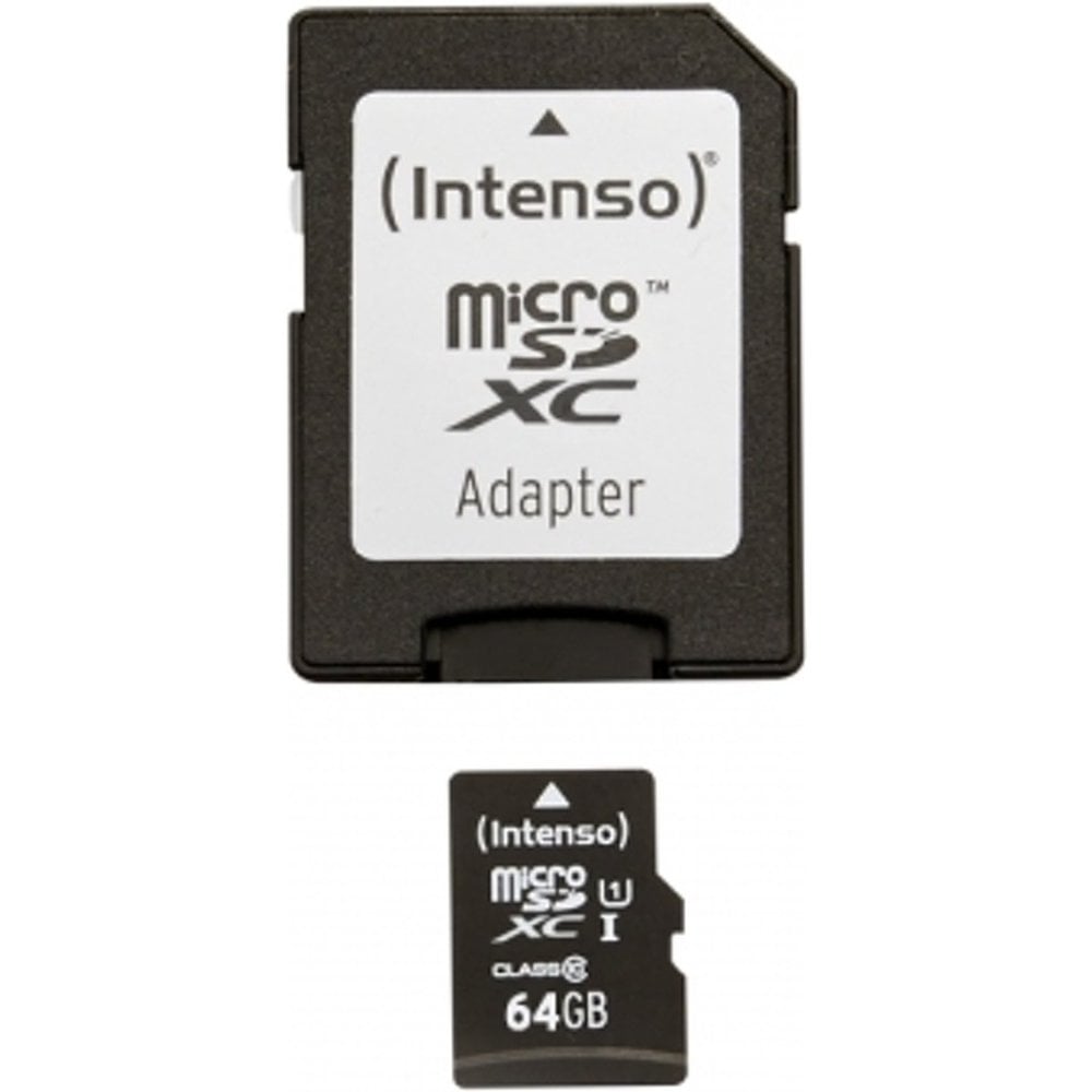 INTENSO MICROSD CARD UHS-I 64GB SDXC PREMIUM GEHEUGENKAART VOOR EXTRAOPSLAGCAPACITEIT IN COMPATIBELE APPARATEN