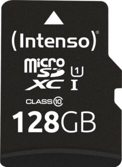 INTENSO MICROSD CARD UHS-I 128GB SDXC PREMIUM GEHEUGENKAART VOOR OPSLAGVAN DATA EN MEDIABESTANDEN