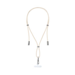 INTENSO CELL PHONE CHARGING LANYARD IN BEIGE KLEUR VOOR HET OPLADEN OFDRAGEN VAN MOBIELE TELEFOONS