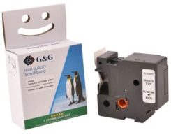 G&G 18762 labelprinter-tape Zwart op wit D1