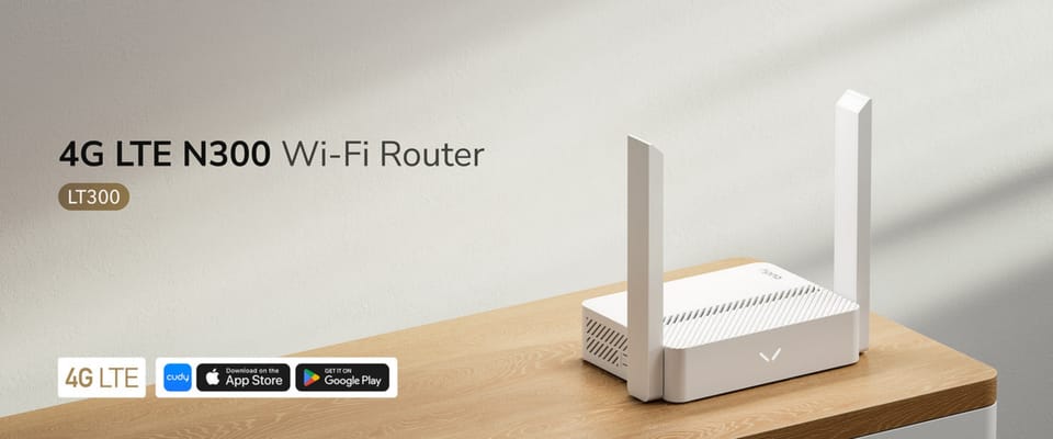 Cudy LT300 draadloze router Fast Ethernet Single-band (2.4 GHz) 4G Wit