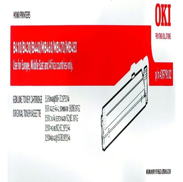 OKI toner black for B410 B430 B440 3500k