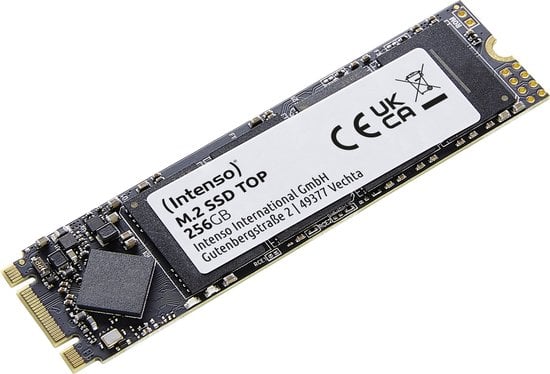 INTENSO M.2 SSD SATA III OPSLAGMODULE / 256GB CAPACITEIT / GESCHIKTVOOR INTERNE OPSLAGUPGRADES