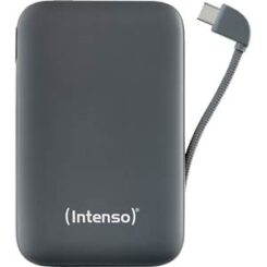 POWER BANK S10000 IN GRIJZE UITVOERING VAN INTENSO GESCHIKT VOOR HETOPLADEN VAN MOBIELE APPARATEN