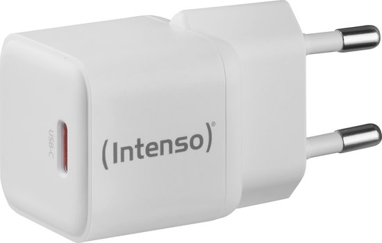 INTENSO POWER ADAPTER W30C GAN WIT / COMPACTE WITTE GAN ADAPTER
