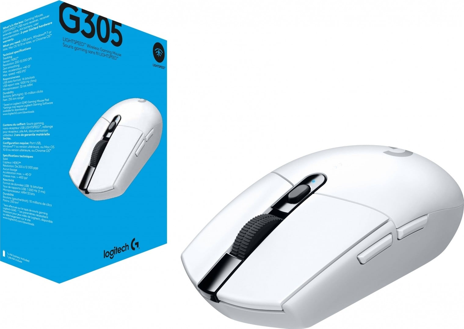 LOGI G305 Recoil Gaming Mouse WHITE EWR2