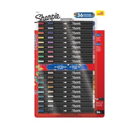 Sharpie Kreativmarker Rundspitze Acryl diverse Farben 36er Blister
