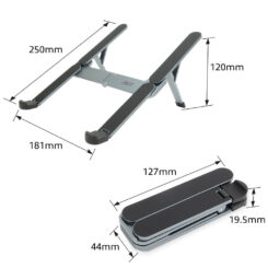 ACT Inklapbare laptopstandaard, aluminium - Afbeelding 6