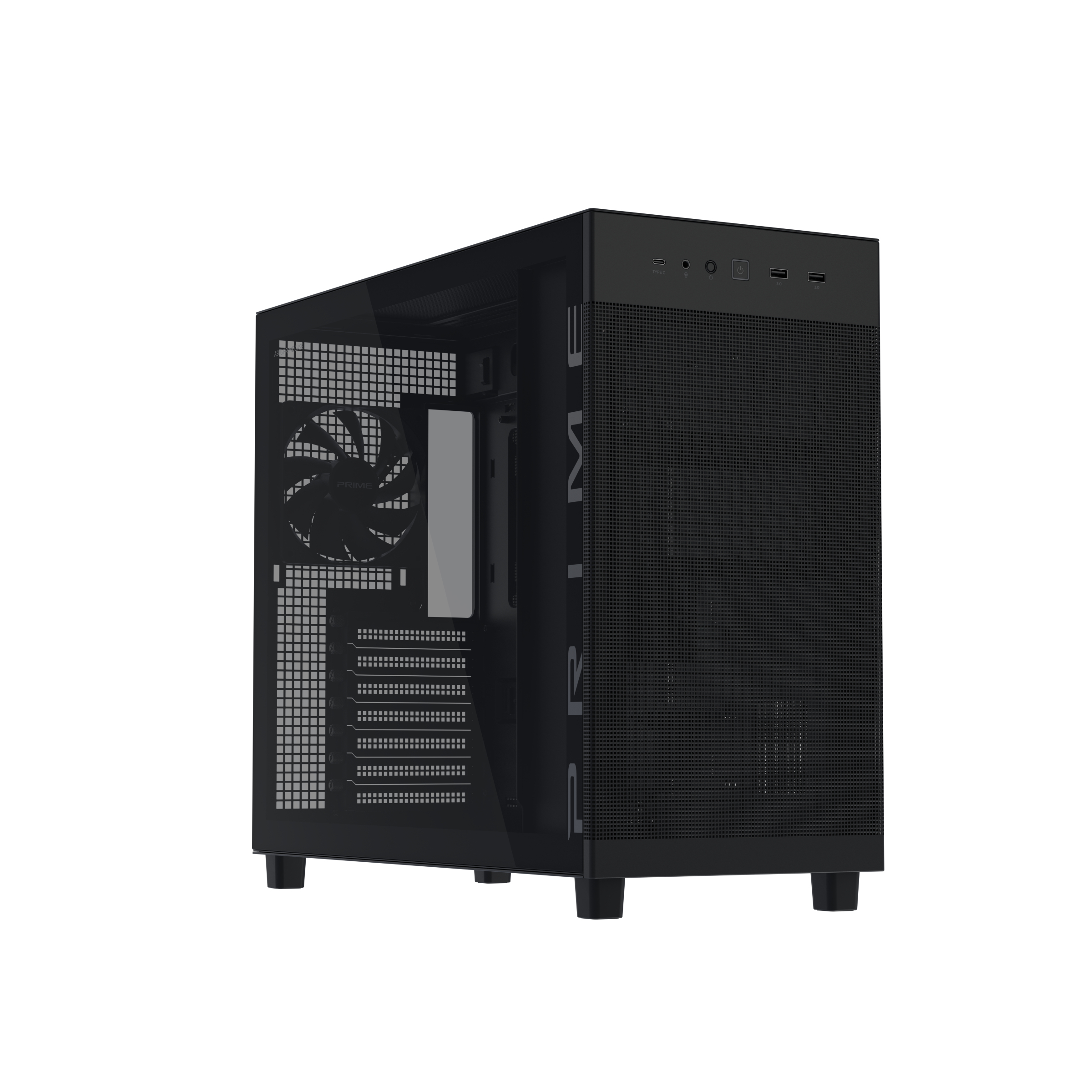 ASUS PRIME AP303 TG Black Midi Tower Zwart