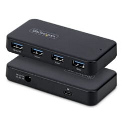 StarTech.com 4-Port USB-A Hub, 5Gbps, Self Powered, 2-in-1 USB-C en USB-A Host Kabel, 1x BC 1.2 Charging Poort, Inclusief 24W Power Adapter, MacBook en Windows - Afbeelding 2