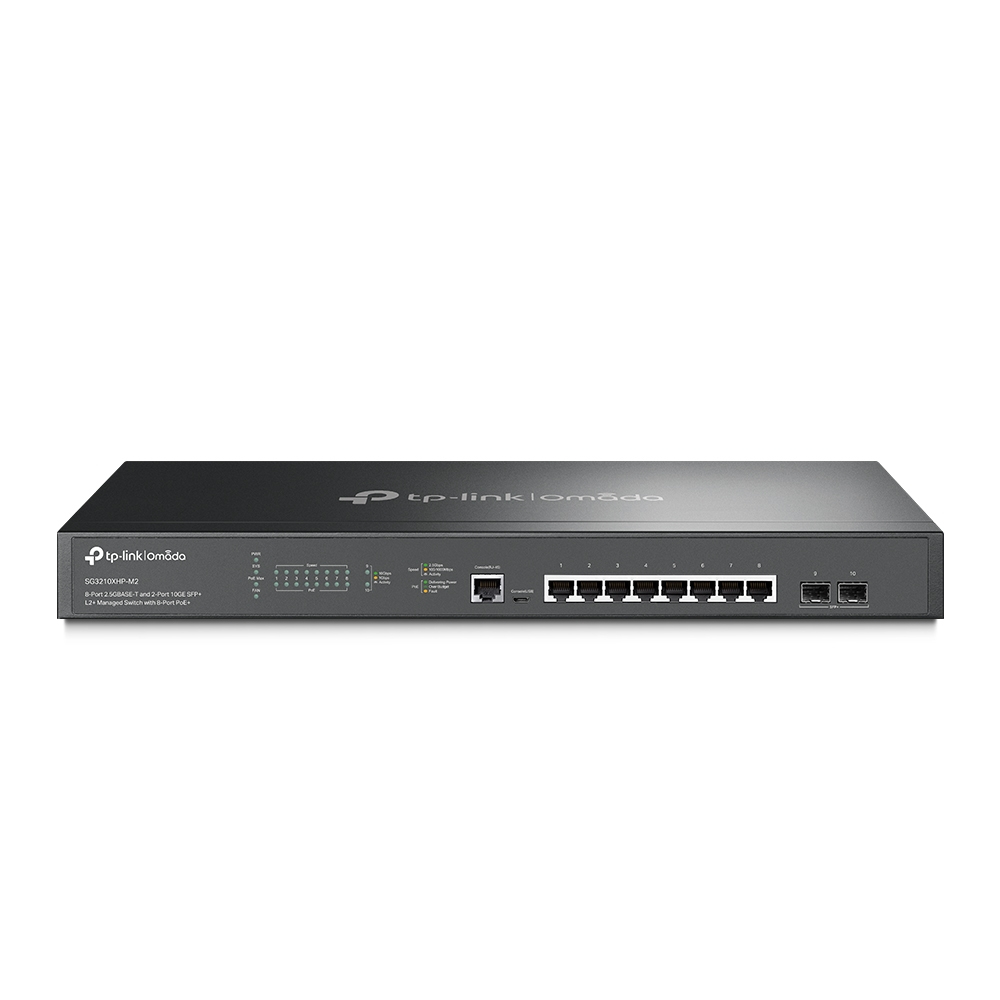 TP-Link Omada SG3210XHP-M2 netwerk-switch Managed L2+ 2.5G Ethernet (100/1000/2500) Power over Ethernet (PoE) 1U Zwart - Afbeelding 2