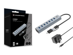 Conceptronic HUBBIES21GP interface hub USB 3.2 Gen 1 (3.1 Gen 1) Type-A 5000 Mbit/s Grijs - Afbeelding 5
