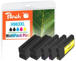 Peach PI300-1032 inktcartridge 5 stuk(s) Compatibel Hoog (XL) rendement Zwart, Cyaan, Roze, Geel