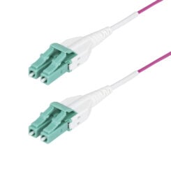 StarTech.com 3m LC naar LC (UPC) OM4 Multimode Glasvezel Netwerkkabel, Erika Violet, 50/125µm, 40G/100G, LOMMF/VCSEL, Uniboot Connector Kabel, OFNR OFNR Riser Rated