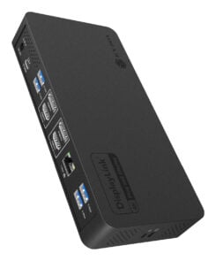 ICY BOX IB-DK2255AC Bedraad USB 3.2 Gen 2 (3.1 Gen 2) Type-C Zwart