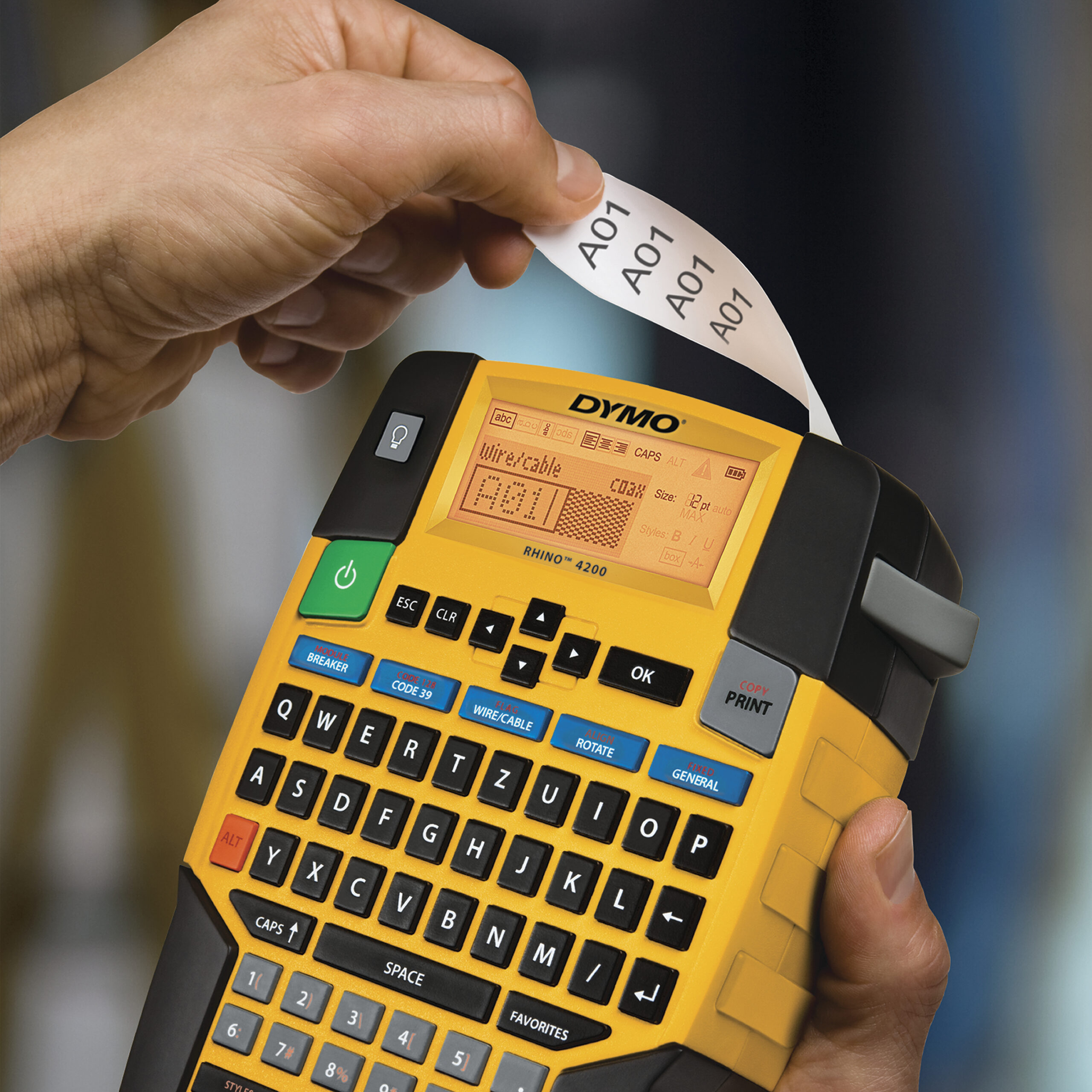 DYMO RHINO 4200 labelprinter Thermo transfer QWERTZ - Afbeelding 5