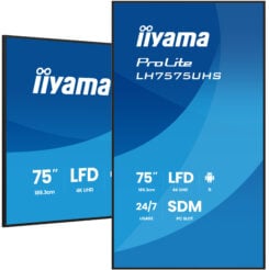 iiyama LH7575UHS-B2AG beeldkrant Digitale signage flatscreen 190,5 cm (75") LCD Wifi 500 cd/m² 4K Ultra HD Zwart Type processor Android 11 24/7
