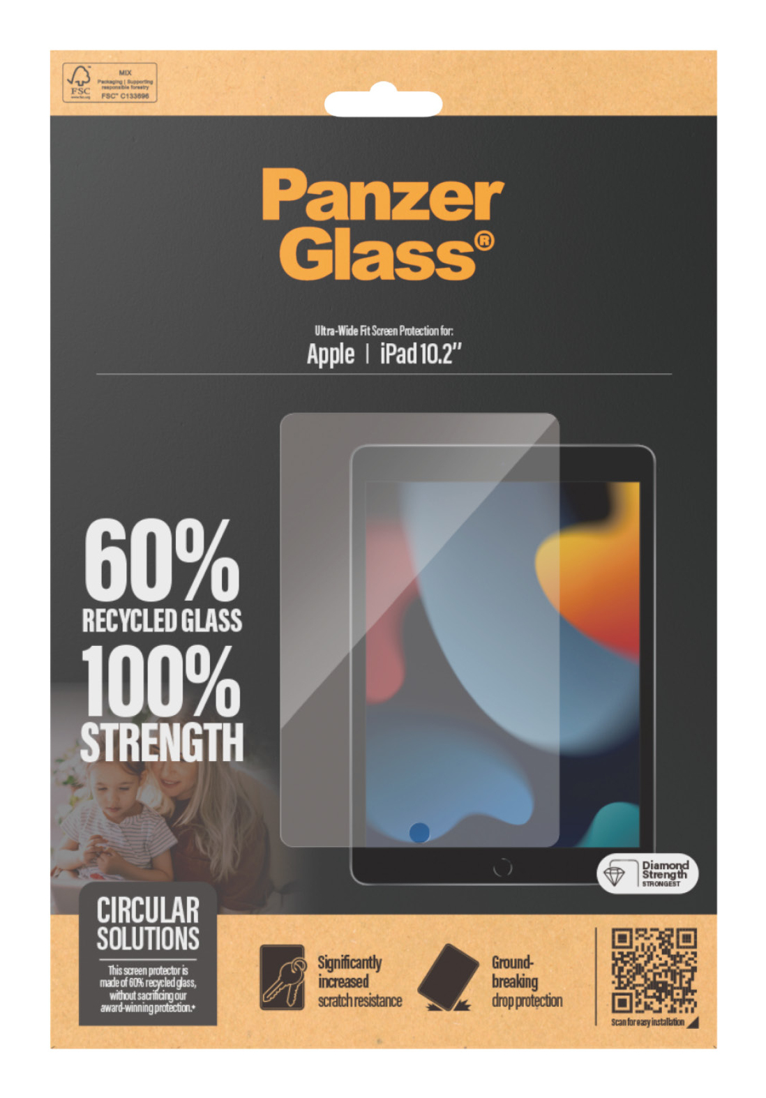 PanzerGlass ® Screen Protector iPad 10.2'' (2019-2021) | Ultra-Wide Fit Doorzichtige schermbeschermer Apple 1 stuk(s) - Afbeelding 4