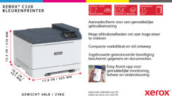 Xerox C320 A4 33 ppm draadloze dubbelzijdige printer PS3 PCL5e6/6 2 laden totaal 251 vel - Afbeelding 6