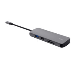 Trust Dalyx 8-in-1 USB-C Multiport Adapter - USB-C hub – HDMI en Ethernet – Power Delivery ondersteuning – Grijs - Afbeelding 5