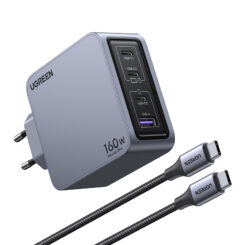 Ugreen Nexode Pro 160W GaN Charger with USB-C Cable Universeel Zwart, Grijs AC Snel opladen Binnen - Afbeelding 5
