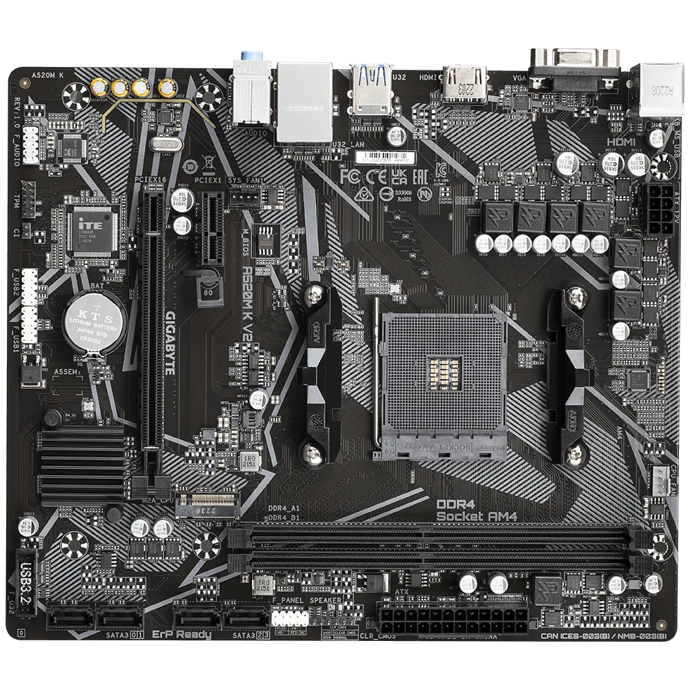 GIGABYTE A520M K V2 Moederbord - Afbeelding 3