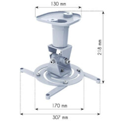 Techly ICA-PM 100WH projector beugel Plafond Wit - Afbeelding 4