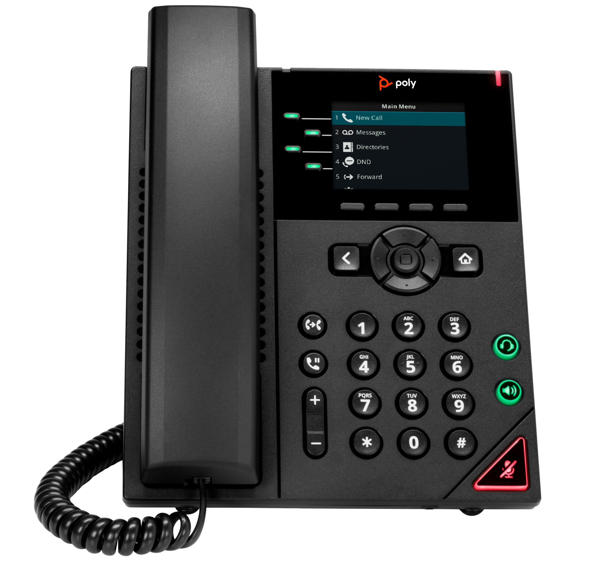 HP Poly VVX 250 4-lijns IP-telefoon met PoE-ondersteuning - Afbeelding 2