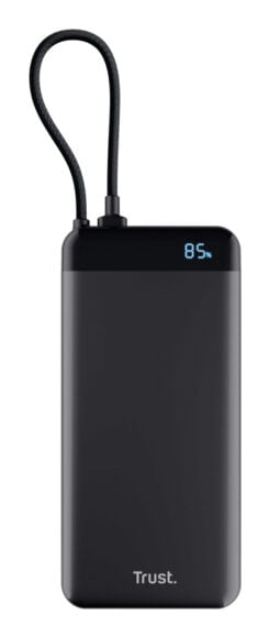 Trust Fiera Powerbank 20.000 mAh - Powerbank – Vaste kabel - USB-C opladen – 20.000 mAh – Zwart - Afbeelding 5