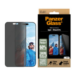 PanzerGlass ® 2-Way Privacy Screen Protector iPhone 16 Pro | Ultra-Wide Fit w. EasyAligner Doorzichtige schermbeschermer Apple 1 stuk(s) - Afbeelding 3