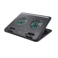 Trust Cyclone Laptop Cooling Stand - Laptopkoeler – 2 ventilatoren – Verstelbare hoek – Zwart - Afbeelding 4