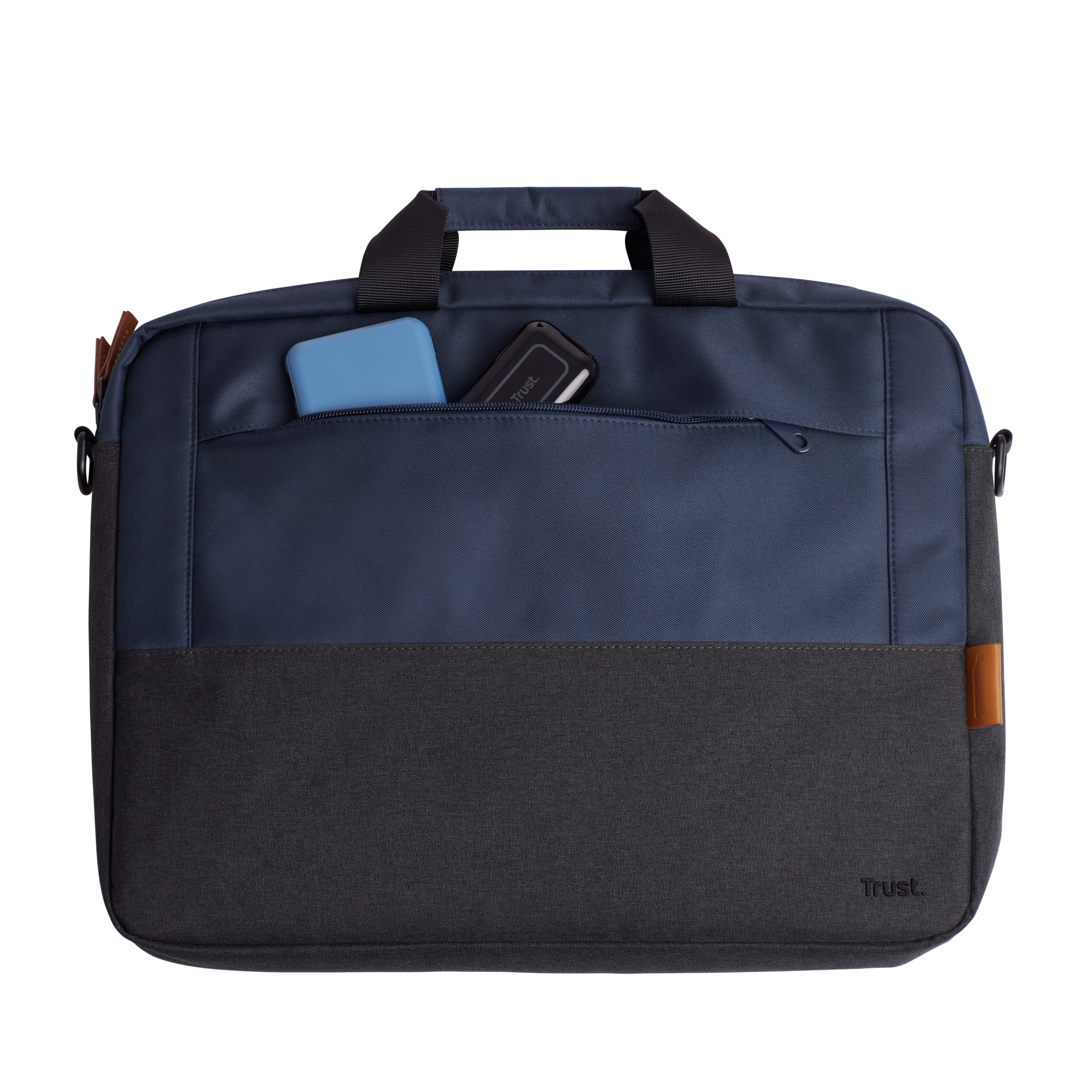 Trust Lisboa Laptop schoudertas 16 inch - Laptop schoudertas – Voor laptops tot 16 inch – Gerecycled polyester – Blauw - Afbeelding 3
