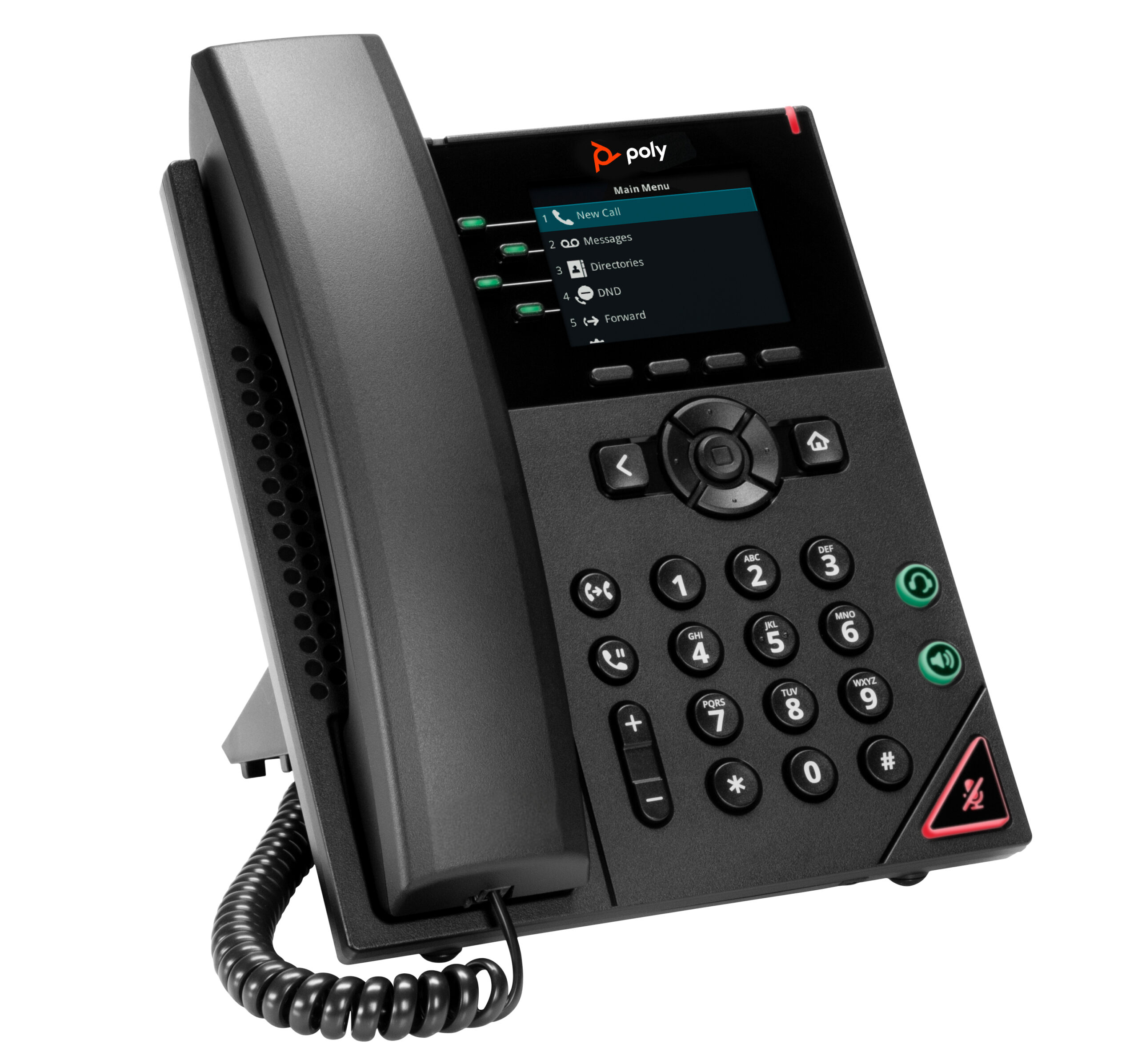 HP Poly VVX 250 4-lijns IP-telefoon met PoE-ondersteuning - Afbeelding 3