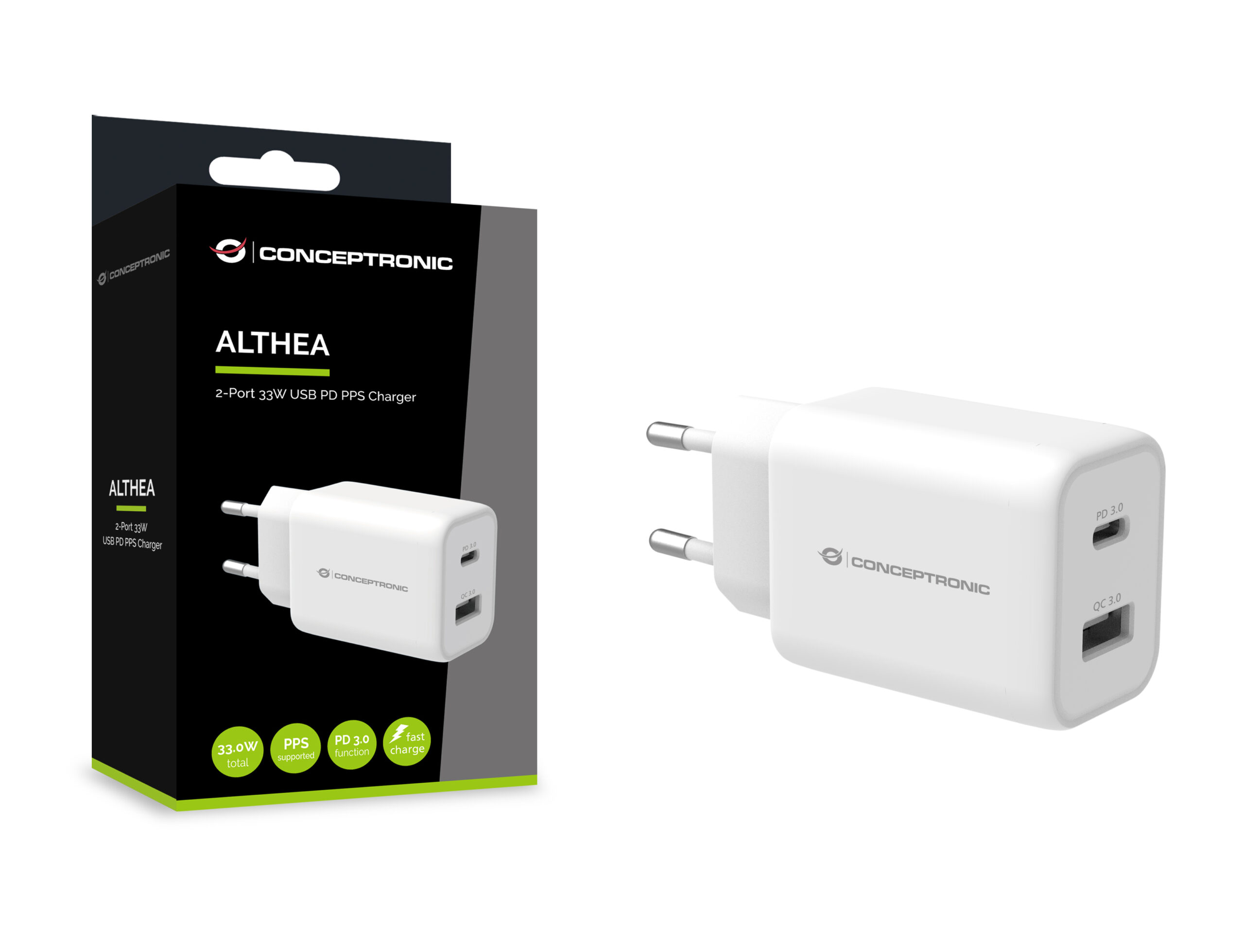 Conceptronic ALTHEA11W oplader voor mobiele apparatuur Universeel Wit AC Snel opladen Binnen - Afbeelding 5