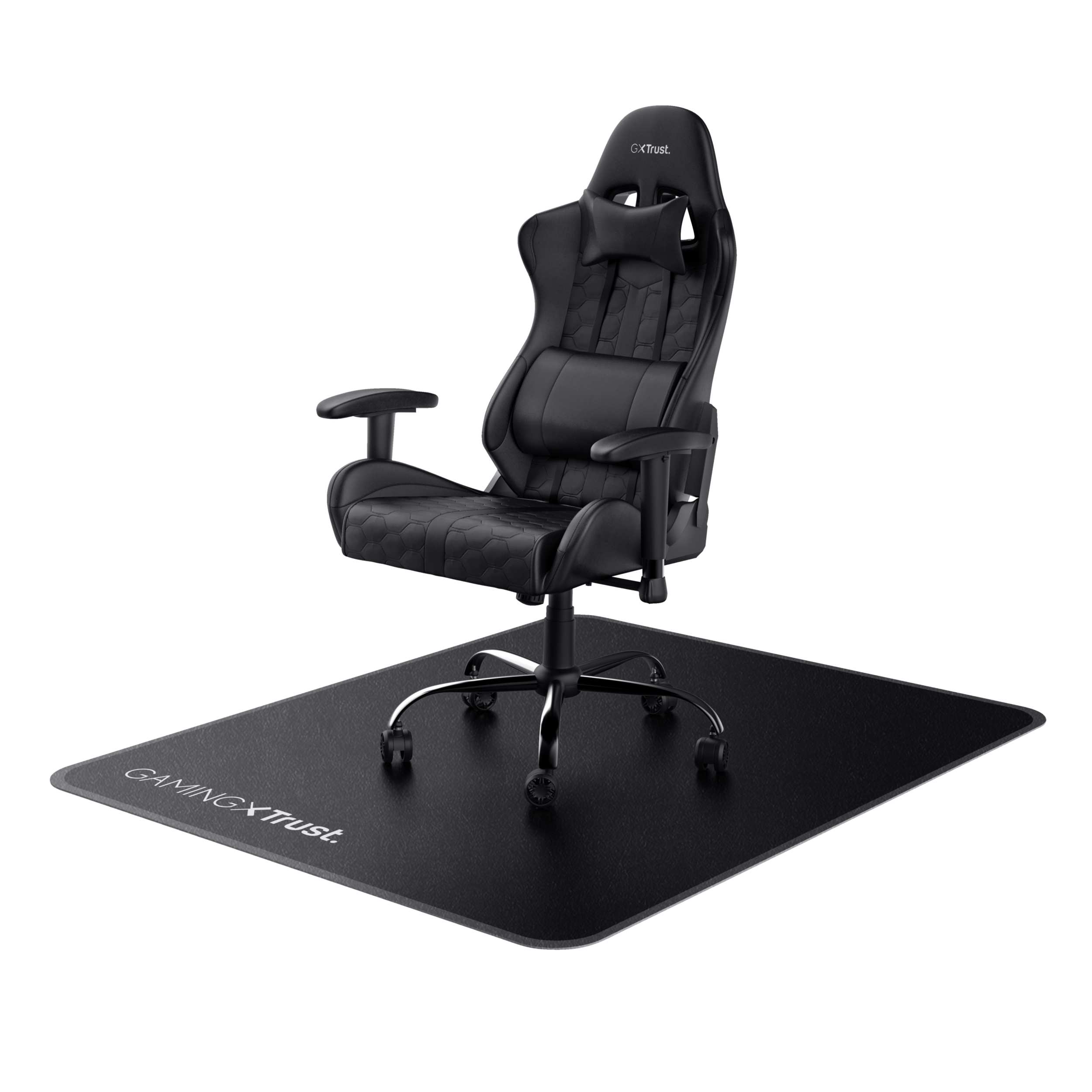 Trust GXT 715 Gaming Vloermat - Vloerbeschermer voor gamingstoel – Slijtvast oppervlak – Zwart - Afbeelding 2