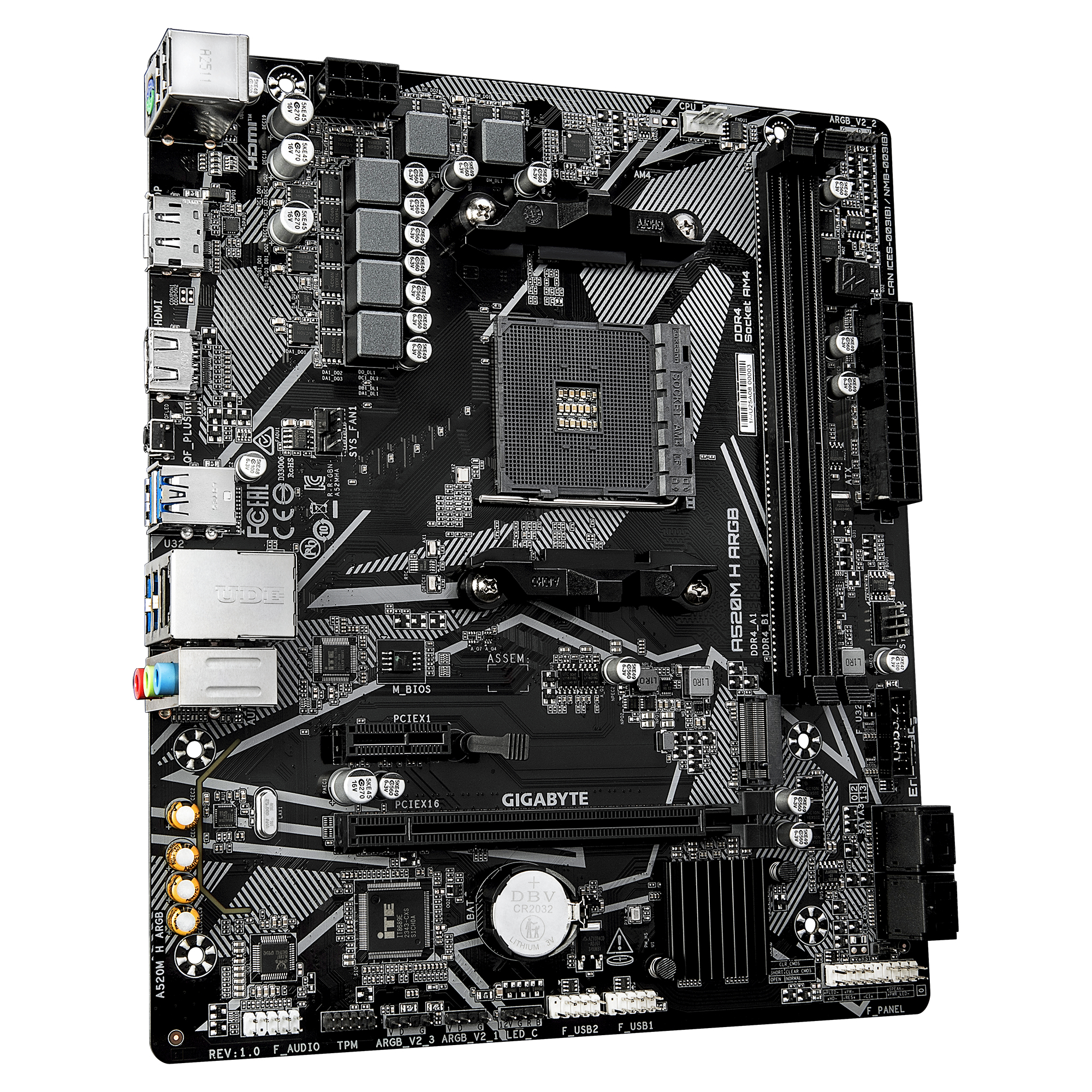 GIGABYTE A520M H ARGB moederbord AMD A520 Socket AM4 micro ATX - Afbeelding 4