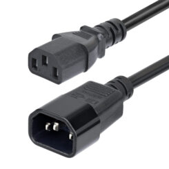 StarTech.com 4,5m Stroom Verlengkabel, C14 naar C13 PDU Stroomkabel, 10A 250V, 14AWG, AC Power Kabel voor PDU/Power Supply, KEMA-KEUR Gecertificeerd